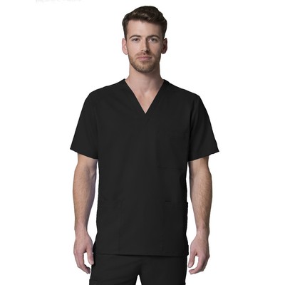 Maevn Eon Mesh Panel 3-Pocket V-Neck Scrub Top