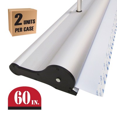 Retractable Banner Stand Le Plus 60" Silver Hardware Only 2/Case