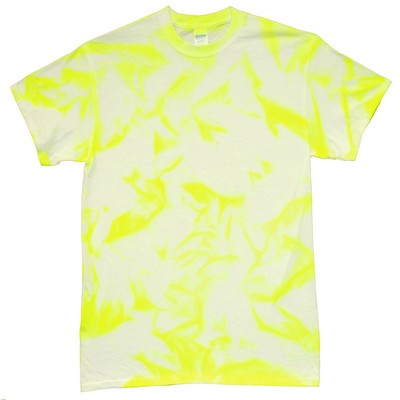 Neon Yellow/White Nebula Performance Short Sleeve T-Shirt