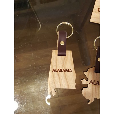 2" - Alabama Hardwood Keychains