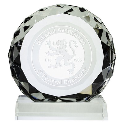 4" Optical Crystal Circular Astral Award