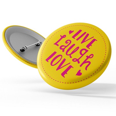 Stock Awareness Button - Healthy Living: "Live, Laugh, Love"