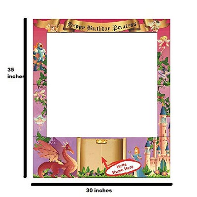 Birthday Princess Themed Party Photo Frame Prop, 35 X 30 inches