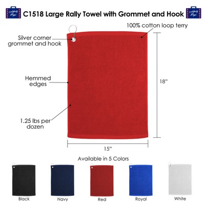 Carmel Large Rally Towel with Grommet and Hook