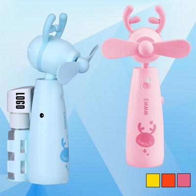 Rechargeable Deer Shaped Fan w/ Sprinkler