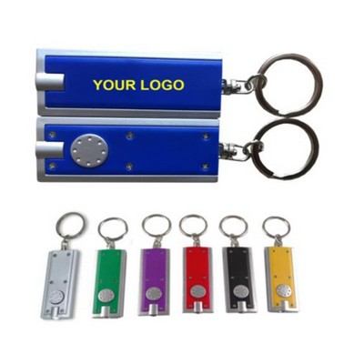 Rectangle LED Light with Swivel Key Chain