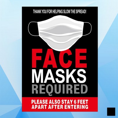 PPE Black Face Masks Required Decal