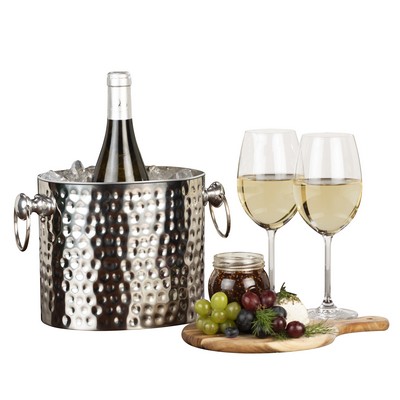 Prestige Series Single Bottle Hammered Stainless Wine & Champagne Chiller