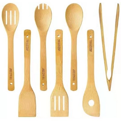 Kitchen Cooking Utensil Set Bamboo Spatula Set