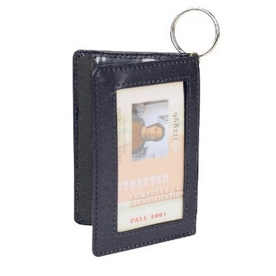 LEATHERETTE Id Holder W/Key Ring