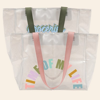 Large Grid Vinyl All Day Tote