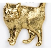 Cat w/Tail Straight Up Stock Casting Lapel Pin