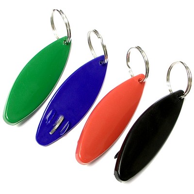 Surf Board Shaped Key Chain w/Opener