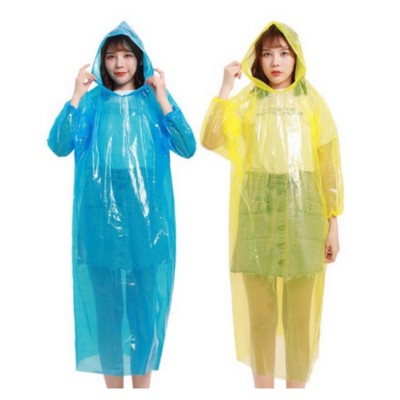 Outdoor Emergency Disposable Waterproof Raincoat with Hoodie