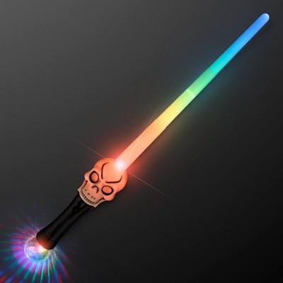 LED Skull Toy Sword Expandable Saber - BLANK