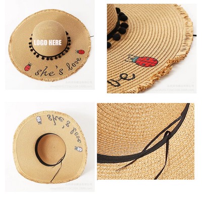 Sun Protective Beach Straw Hat