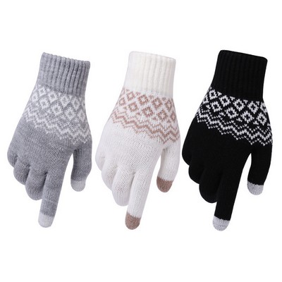 Winter Knitted Touchscreen Gloves