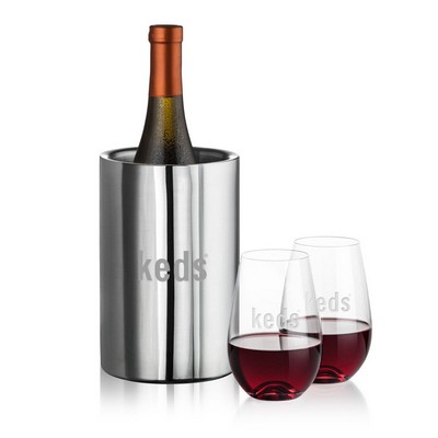 Jacobs Wine Cooler & 2 Boston Stemless Wine