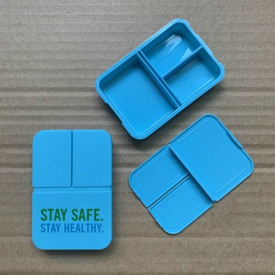 Rectangle 3 Compartments Pill Cases