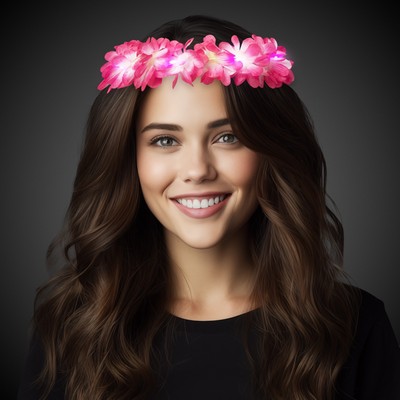 LED Pink Flowers Halo Headband