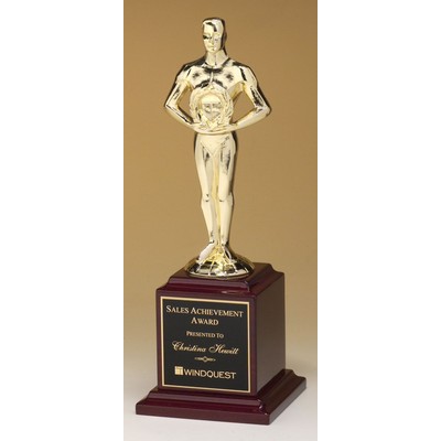 Cast Metal Classic Achiever Figures Hand Polished on Piano Finish Base (13.5")