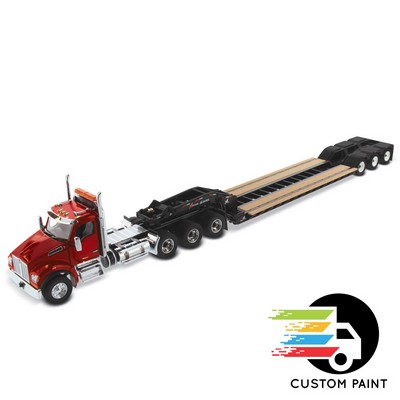 1:50 Kenworth T880 SFFA Day Cab w/XL 120 Trailer - Outrigger Style + Jeep & 2 Boosters