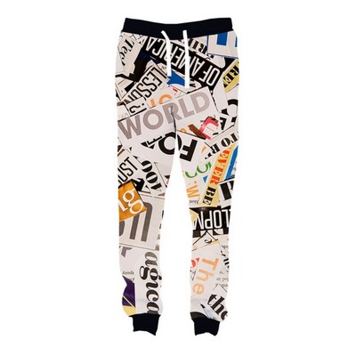 Unisex 150 GSM Pinhole Mesh Performance Sublimation Long Pants