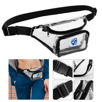 Clear PVC Fanny Pack W/ Two Pockets