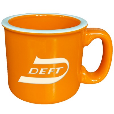 Campfire Mug - Orange with White Rim (15 Oz.)