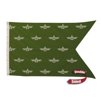 2.5' x 4' Polyester Guidon Flag Double-Sided