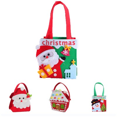 Christmas felt carry-on gift storage bag