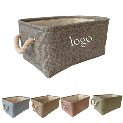 Cotton And Linen Storage Basket