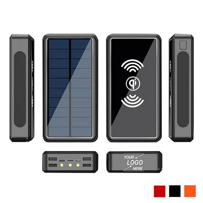 Wireless Solar Power Bank 10,000 mAh