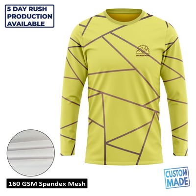 Unisex and Kids' Full Sublimation Mesh Long Sleeve T-Shirt - Economy Series