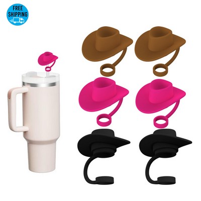 Cowboy Hat Shaped Silicone Straw Stoppers