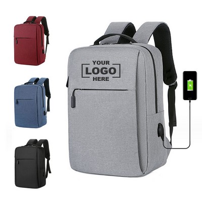 Water-Resistant USB Charging Business Backpack(Free Shipping)