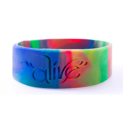 1" Jumbo Debossed Wristband