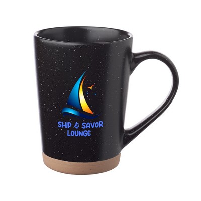 16 oz. Java Speckled Clay Ceramic Mug (Full Color Imprint)