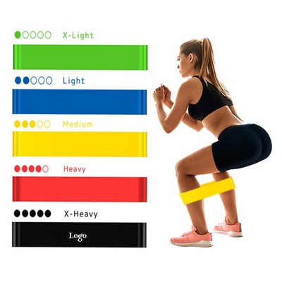 5 In 1 Exercise Loop Latex Elastic Resistance Band Set