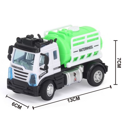 1:64 Pull Back Sanitation Tanning Water Truck