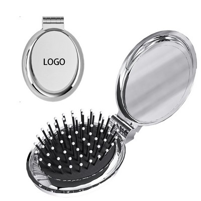 Travel Disk Brush with Mirror