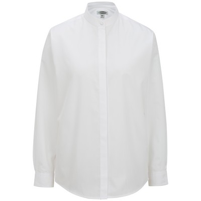 Ladies' Banded Collar Broadcloth Shirt