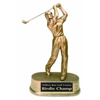 Golf, Female Antique Gold figures - 9"