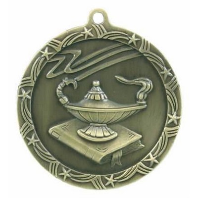 Medal, "Lamp of Knowledge" Shooting Star - 2-1/2" Dia.