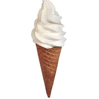 Ice Cream Cone Promotional Magnet w/ Strip Magnet (6 Square Inch)