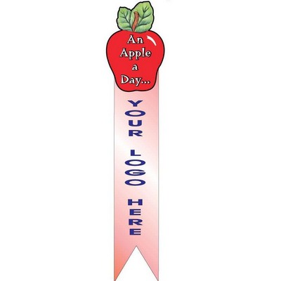 Apple w/ Daily Apple Slogan Bookmark w/ Black Back