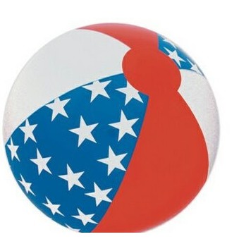 16" Inflatable Alternating Star Beach Ball