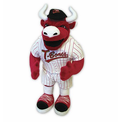 Custom Plush Baseball Bull Mascot