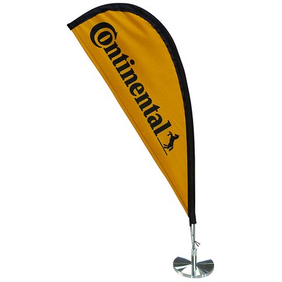 18" Table Top Double Sided Digital Teardrop Banners™ Flag & Stand