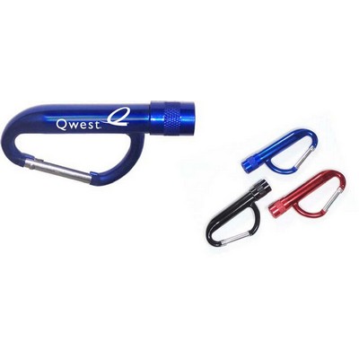 Aluminum Carabiner w/LED Flashlight